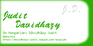 judit davidhazy business card